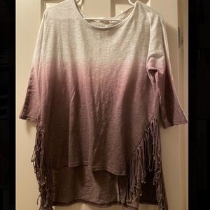 Umgee Half-Sleeve Hi-Lo Top